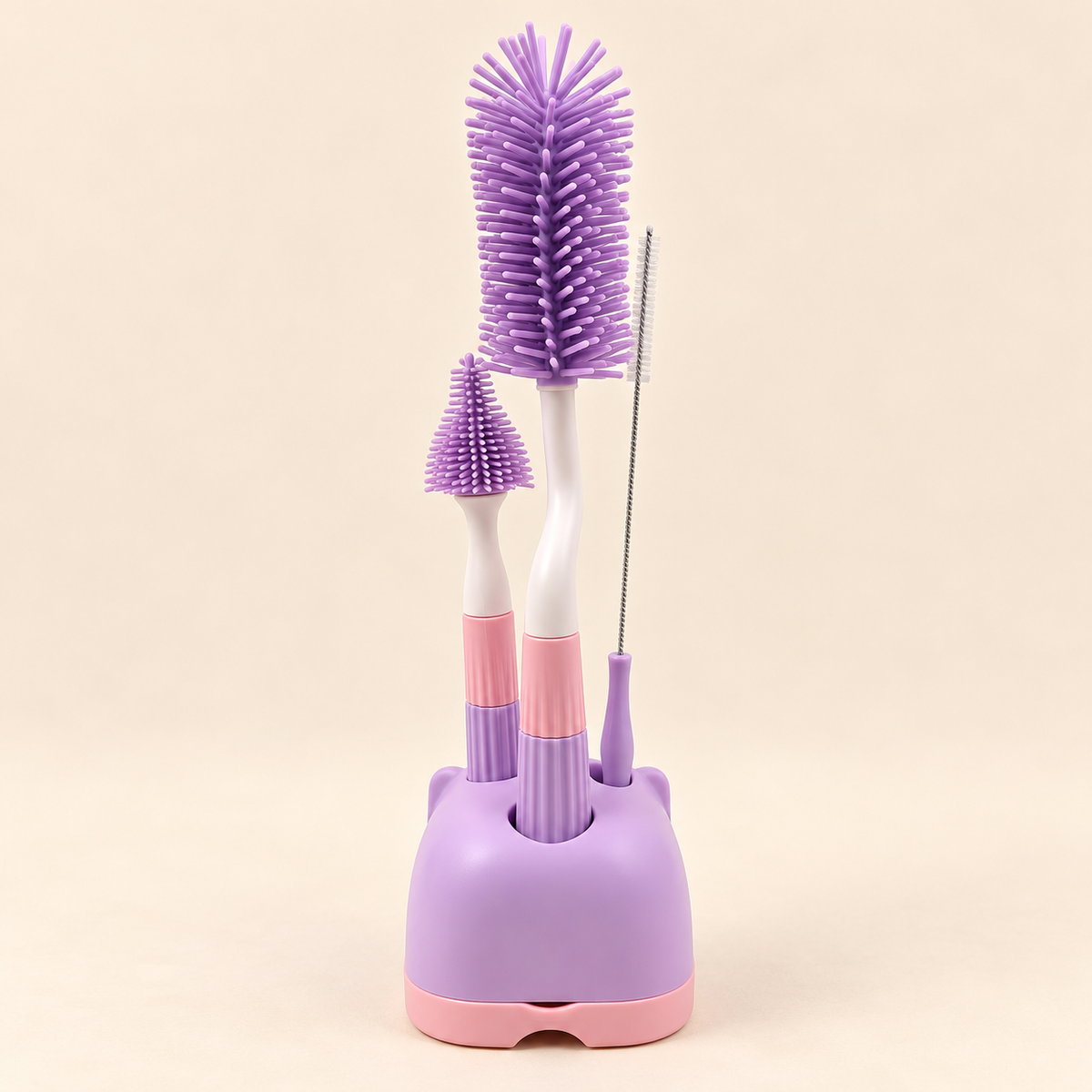 Baby Bottle Cleaning Brush Set with Stand