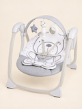 Baby swing rocker chair with toy bar, grey