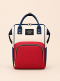 Living Traveling Share Diaper Backpack, Red and Navy