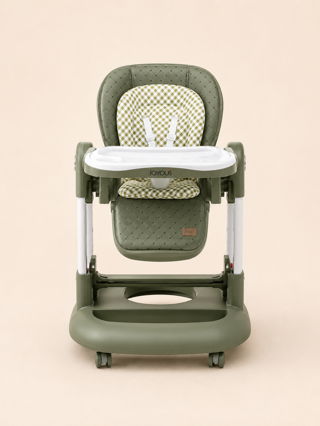 Joyous Quilted High Chair, Olive