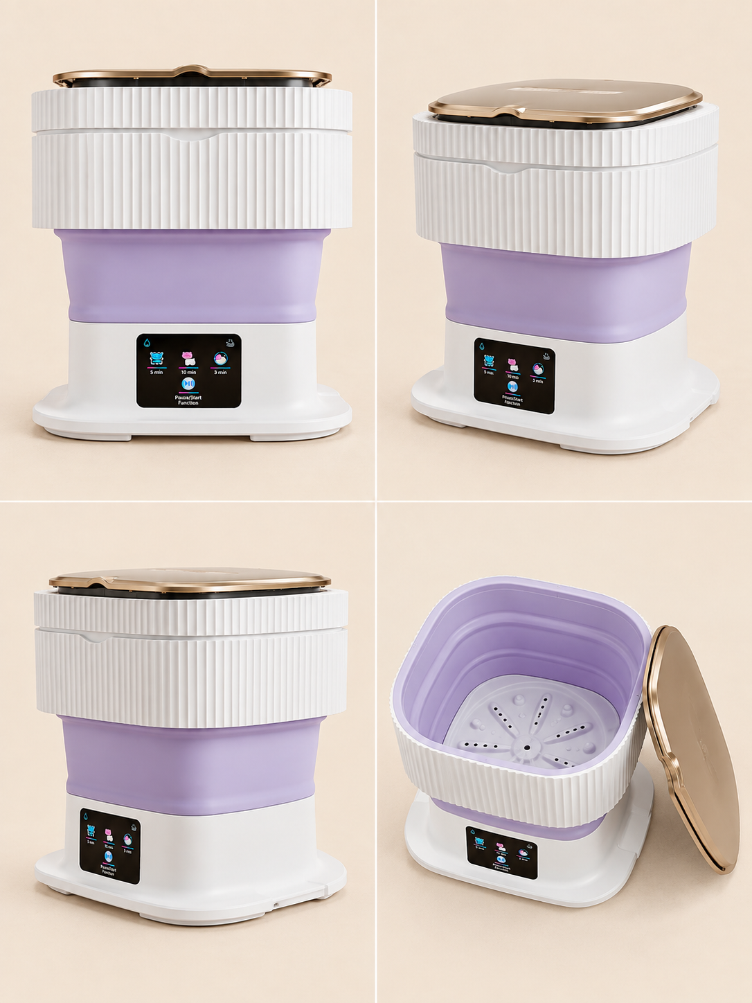 Mini Washing Machine, multiple angles