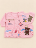 Pastel Pink Baby Bear Outfit Set