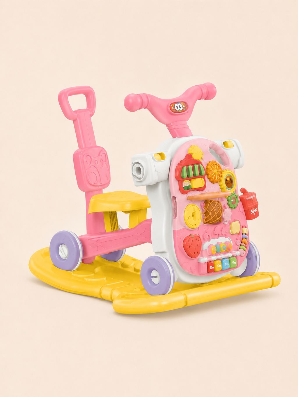 5-in-1 rocker mode with pull handle, pink