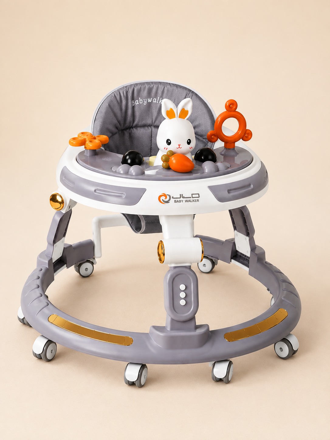 JLD Bunny Baby Walker, Gray