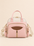 Blush Satchel Diaper Bag, Pink and Cream