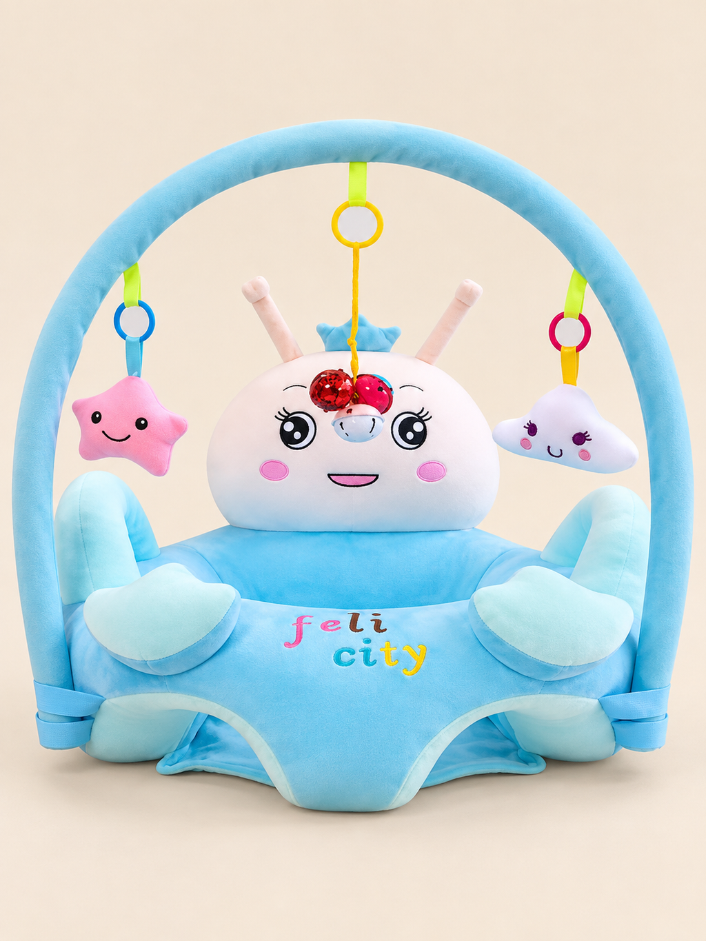 Baby Support Seat with Toy Bar, Blue