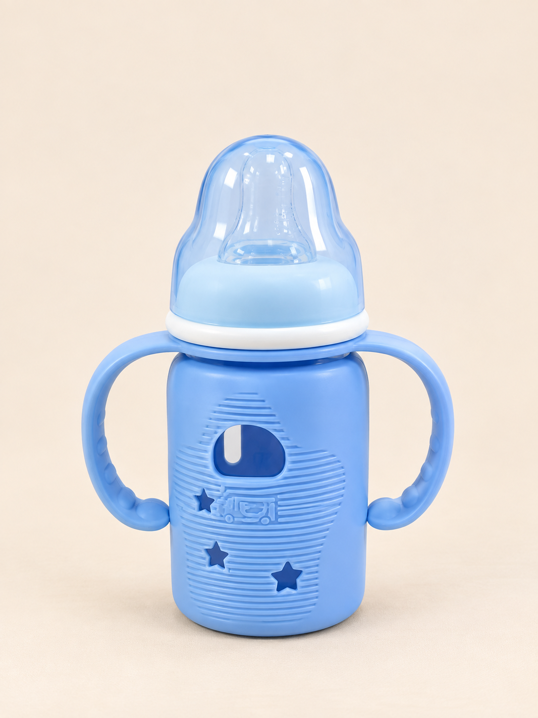 Rainbow Star Glass Feeder, Blue, 120ml