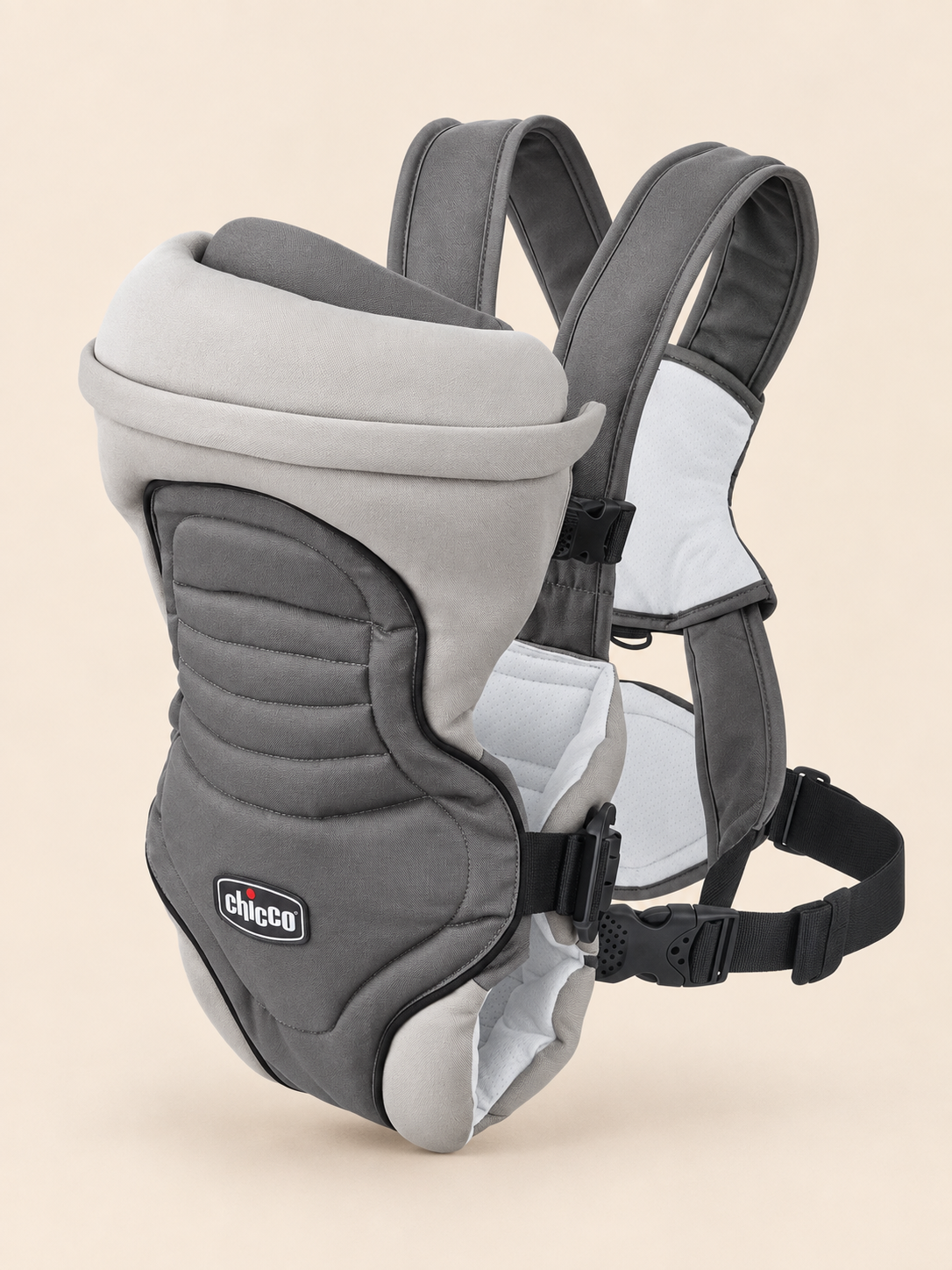 Soft baby carrier, grey