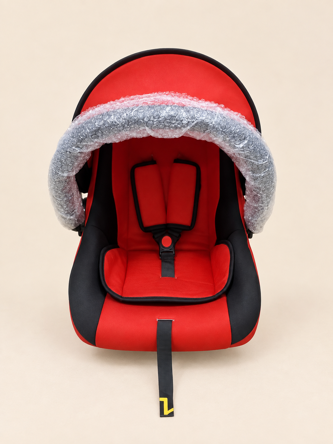 Infant Carry Cot with Canopy, Red and Black