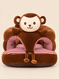 Plush monkey baby support seat, brown